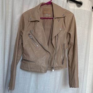 Blank NYC Light Brown/ Tan/ Beige Leather Jacket